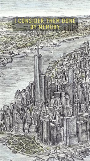 I Draw Cities From Memory #memory #artist #talent #drawing | 60 Second Docs Presents
