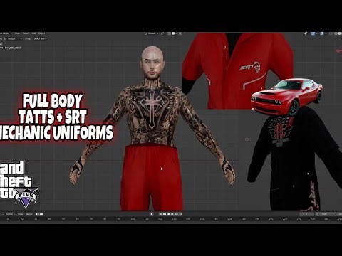 Making Full Body Tattoos & SRT Mechanic Uniforms In GTA 5 RP (FiveM) | Blender GTA 3D Modeling