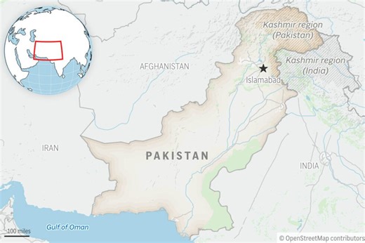 An avalanche in Pakistan and snowstorms in neighboring Afghanistan kill at least 20 people