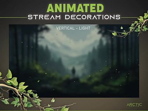 Leaves Stream Decoration - Animated, Forest Overlay, Nature Stream Decor - Etsy