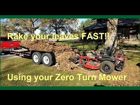 Rake Walnuts with your Zero Turn Mower.