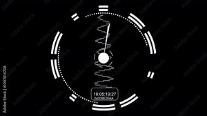 Futuristic HUD Motion Graphics Animation: High-Tech Interface Design with Dynamic Data Visualization and Sci-Fi Digital Effects