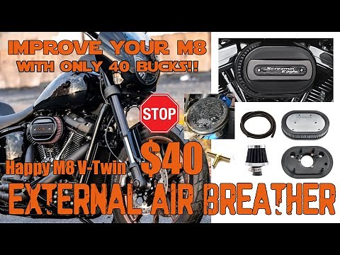 Improve Your M8 Harley Air Cleaner With A $40 DIY External Air Breather For 114 M8 V-twin Air Filter