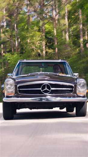 1971 280SL Mercedes Benz on the runway Tobacco brown over Bamboo interior available for sale ☎️305-775-2234 🔗uniquecarsofpalmbeach.com @uniquecarsofpalmbeach #uniquecarsofpalmbeach #280sl #vintagecars #classicmercedesbenz | Unique Cars of Palm Beach