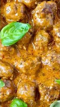Perfect Meatballs with a killer sauce! Marry Me Meatballs #cooking #food #dinner #recipe #meat