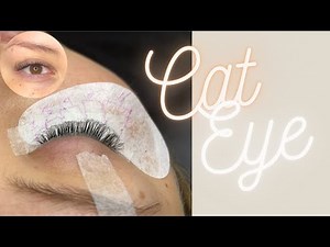 Cat Eye Eyelash Extensions Design on a Real Model