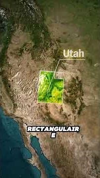🗺️ Which US state has the most perfect shape? 😲 #USA #Geography #Wyoming