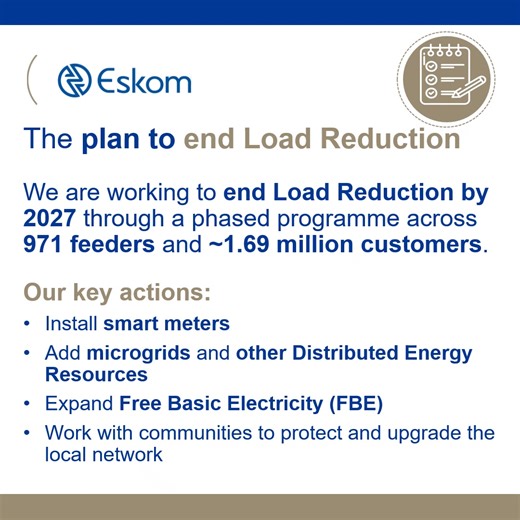 3.2K views · 24 reactions | Confused about how Load Reduction differs from Loadshedding? Discover the key differences, why some areas experience Load Reduction, and the progress being made through collaboration with communities to bring it to an end. #LoadReduction #StayInformed #TogetherWeCanEndIt” | Eskom Hld SOC Ltd | Facebook