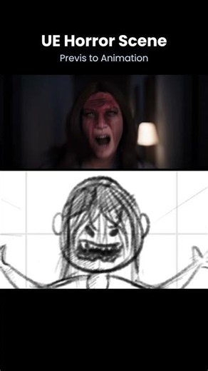Previs to Animation | Horror Cinematic Scene | Unreal Engine #unrealengine