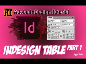 Adobe Indesign for Beginners: Indesign Tables-Part 1 (Tagalog)