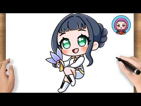 How to Draw Chibi Zoey Golden Outfit | Kpop Demon Hunters Step by Step