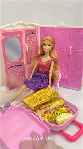 satisfying with unboxing video miniature yellow dress collection ASMR 🌼💛