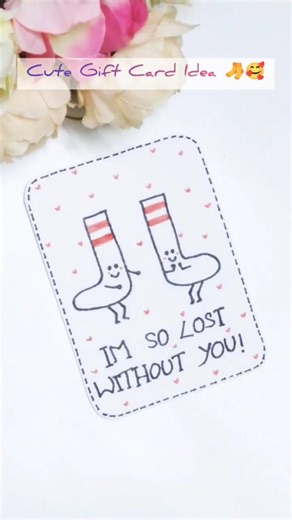 DIY Cute Card Idea For Your Loved Ones ❤️🥰 #cutecardmaking #cutecards #diycrafts #tutorial #shorts