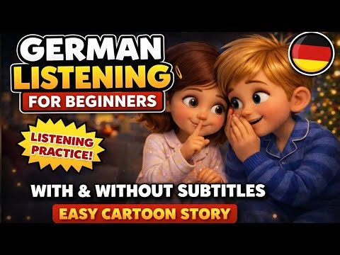 German A1 Listening Cartoon: Secret Hideout Story