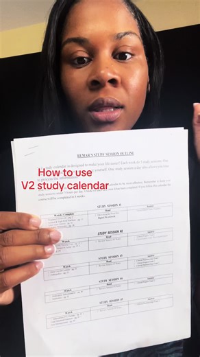 How to use the V2 study calendar.
