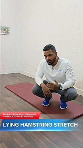 Hamstring stretch lying (static flexibility Hamstrings)