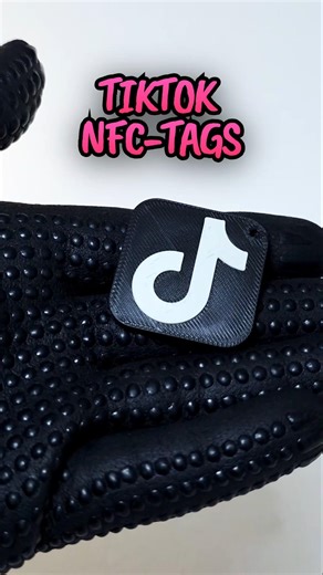 Tap to connect 📲3D printed NFC tags for TikTok touch.#3DPrint #NFCTag #TikTokTech #SmartPrint #Maker