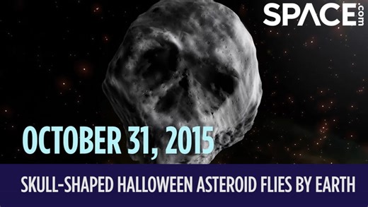 On October 31, 2015, an asteroid shaped like a human skull flew by Earth. Space History Archives👉 https://space-com.visitlink.me/W_zRxL It arrived with excellent timing on Halloween, which made the already-creepy asteroid even creepier. During its closest approach, it was about 300,000 miles from Earth, or 1.3 times the average distance between Earth and the moon. So, it didn't pose a threat to our planet. It was discovered by astronomers at Hawaii's Pan-STARRS observatory only three weeks befo