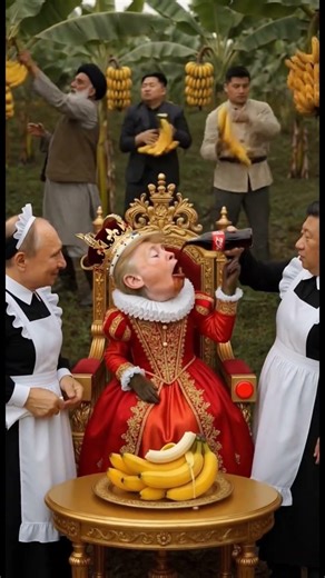 Putin Caters, Monkey Queen Trump Feasts: The Red Button Panic! 🍌🚨