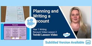 Year 1 (Ages 5-6) Writing a Recount: Video Lesson 2