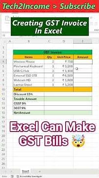 I Made a GST Invoice in Excel 💻🧾 – It’s Easier Than You Think! 😲 #excel #shorts #viral