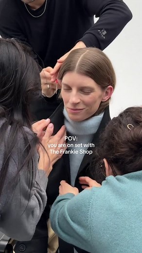 Behind the scenes of our Fall 2026 campaign, as featured on Vogue Runway. #fashioncampaign #thefrankieshop #fallstyle #furjacket #fallfashioninspo