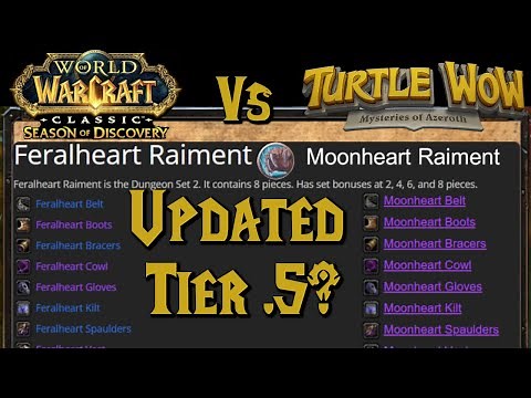 Season of Discover vs Turtle WoW Tier .5 Sets Updated!