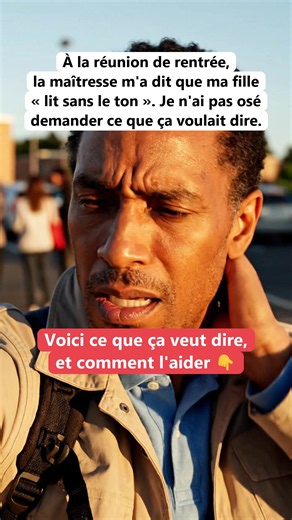J'ai hoché la tête d'un air entendu. Et en sortant, je me suis demandé : le ton, quel ton ? 😅 ❓ Ça veut dire quoi, « lire sans le ton » ? Qu'elle lit tous les mots correctement, mais à plat, sans pause aux points, sans voix qui monte aux questions. Comme une liste de mots. ❓ Pourquoi c'est important ? Parce que le ton montre qu'on comprend ce qu'on lit. Pour savoir où mettre l'émotion, il faut avoir compris la phrase. ❓ Comment je l'aide ? 🎭 Je lui lis une phrase de dialogue avec le ton, puis 