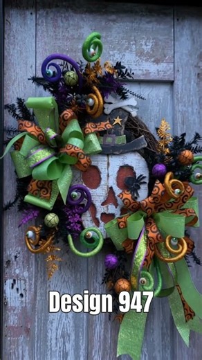 DIY Skeleton Head Halloween Wreath | Spooky Front Door Tutorial