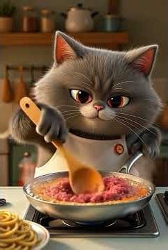 How to Make Spaghetti Bolognese in 60 Seconds! 🐾 Animated Cooking with Chef Meow