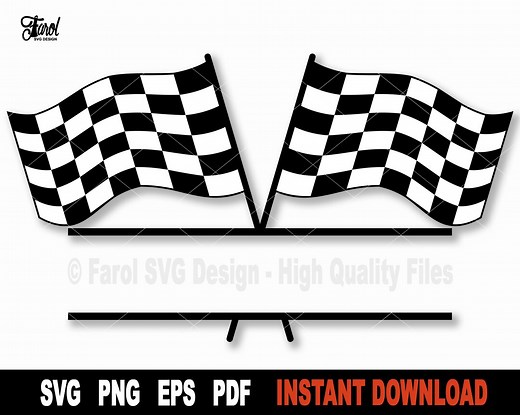 Checkered Flag Split Frame SVG: Racing Clipart (digital Download) - Etsy