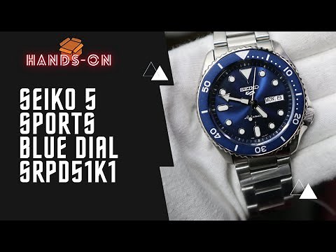 Unboxing Seiko 5 Sports blue dial SRPD51K1