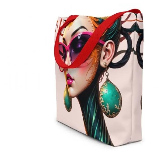 Artsy Tote Bag – Aesthetic Artistic Everyday Carry – All-Over Print Large Tote Bag