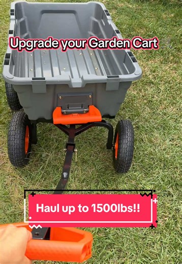 Heavy duty steel garden cart perfect for yardwork gardening and hauling around heavy loads can hold up to sit up to 600 all the way to 1500 pounds depending on which model you get it. It’s on a black Friday sale so you need to run. it’s the lowest prices of all year #tiktokshopblackfriday #gardencart #yardwork #vevor #garden