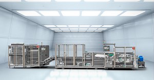 Stickpack filling line for pharmaceutical liquid products