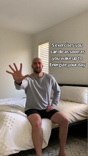 Start your morning off right with these 5 exercises to get you moving! #morning #morningroutine #morningboost #morningvibes #wakeupchallenge #wakeup #getmoving #movementislife #movementismedicince