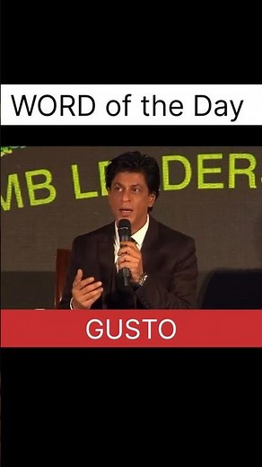 What does GUSTO mean? 🤯 Shah Rukh Khan’s powerful English | Learn English #bollywood