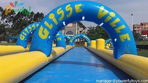 Giant Outdoor Inflatable Water Slide the City Aqua slip n Slide for Kids