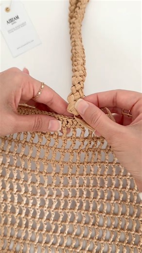 Zeinab Amiri | Struggling with how to perfectly attach your raffia handle to your bag? In this reel, I’m showing you my favorite method for a seamless... | Instagram