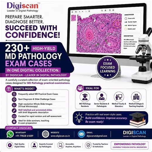230+ High-Yield MD Pathology Practical Exam Cases | Digital Slides Set | Digiscan