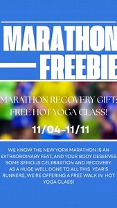 3 comments | 拾 Marathon Recovery Gift: Free Hot Yoga Class! This...