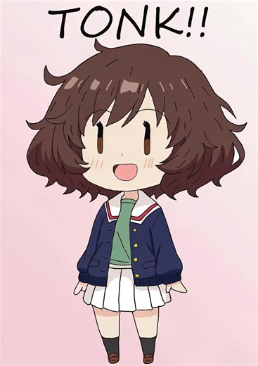 Chibi Girls of Panzer Parody Featuring Akiyama Yukari
