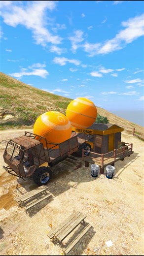 I Stole the Giant Oranges in GTA 5! 🍊😱 #GTAV #gta #gta5mods #levelupmaster #viral #gaming#funny#gtav