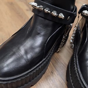 Studded Spike Leather Boot Straps: Punk Goth Shoe Harness - Etsy