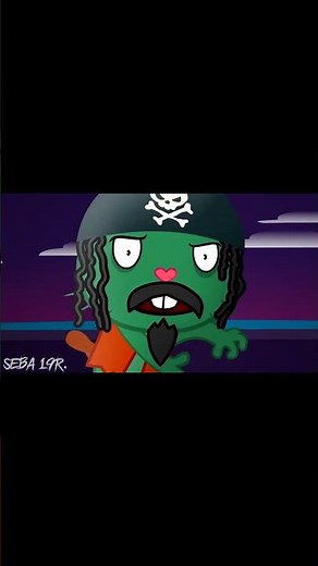 Russell vs Pirate FIGHT ★ HAPPY TREE FRIENDS AMNESIA AMV★ Badass moments