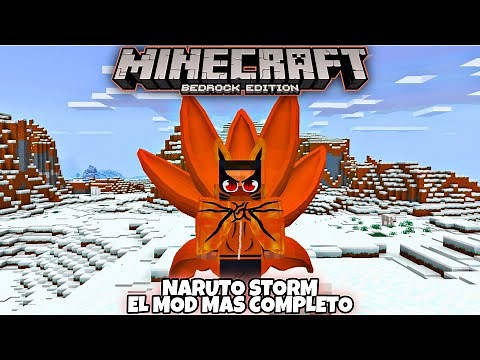THE MOST COMPLETE NARUTO MOD FOR MINECRAFT PE - BEDROCK | NARUTO STORM ADDON - MOD