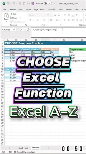 Excel A-Z: CHOOSE made easy