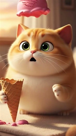 Niatnya Makan, Malah Jadi Topi! #catfail #icecream #funnycat#kucingkocak #plot-twist #funnyfail