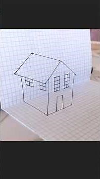 how to draw a 3D House #how #draw #3d #house #drawing #3#art