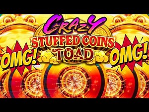 THIS WAS CRAZY!!!!! 🐸 HOW MANY HOLD & SPINS? CRAZY STUFFED COINS TOAD Slot Machine (KONAMI GAMING)